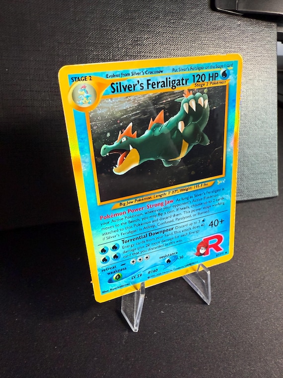 Silver's Feraligatr Gym Heroes Revival Handmade Holo Proxy Card - Etsy Silver's Feraligatr Gym Heroes Revival Handmade Holo Proxy Card - Etsy