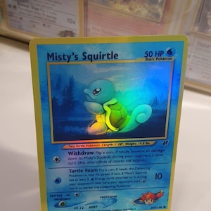 Cartão de Proxy Holo feito à mão da Misty's Squirtle Gym Heroes