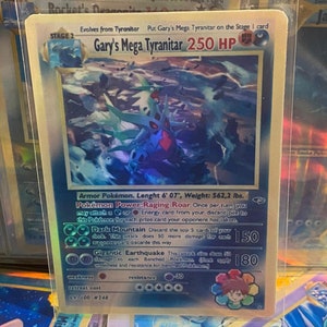 Mega tyranitar de Gary Gym Heroes revival Cartão proxy Holo feito à mão