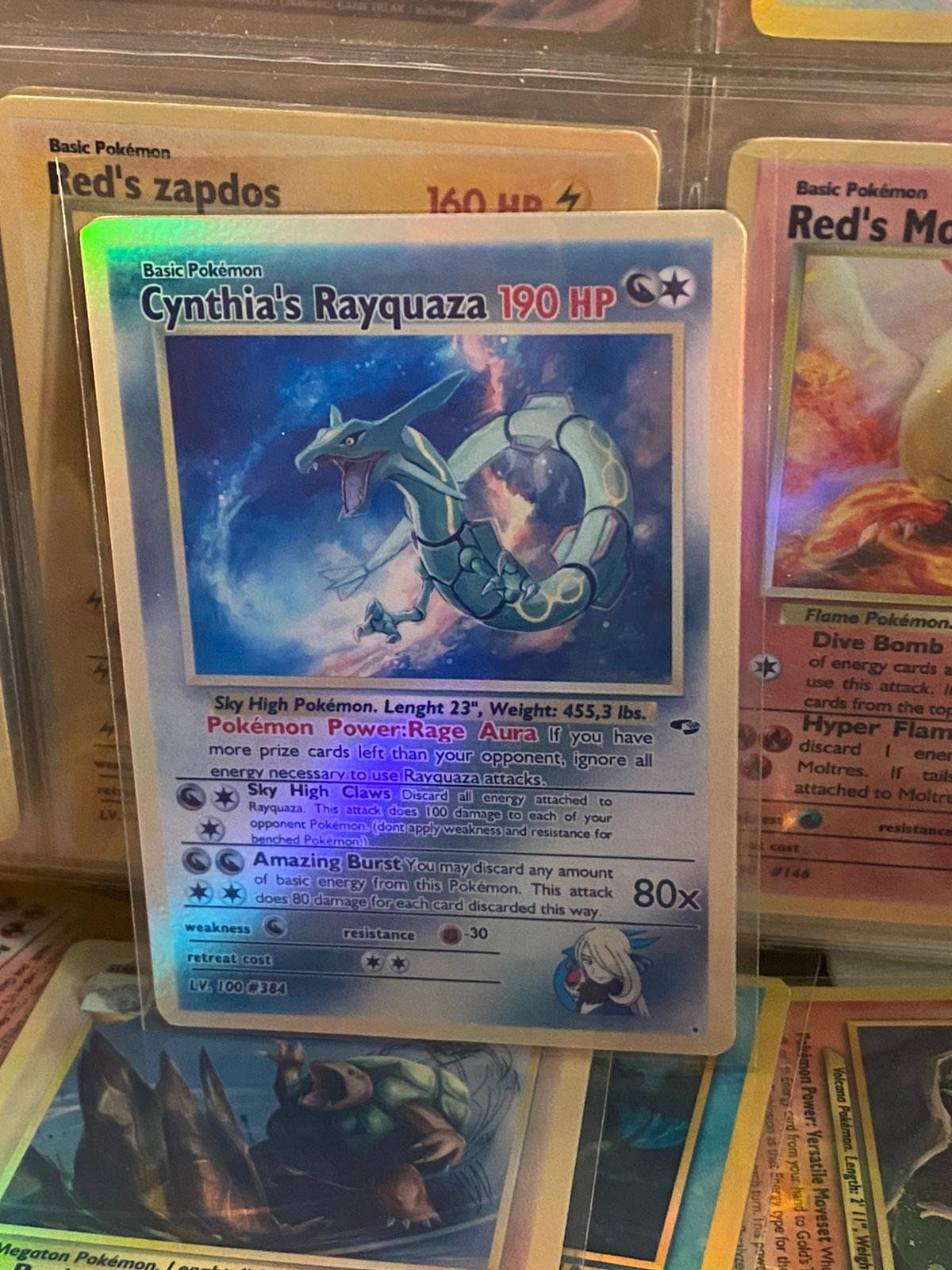 Shining Rayquaza Gold Holo Wotc Style Pokemon Art Card -  Hong Kong