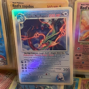 Mega rayquaza Gym Heroes revival de Cynthia Cartão proxy Holo feito à mão