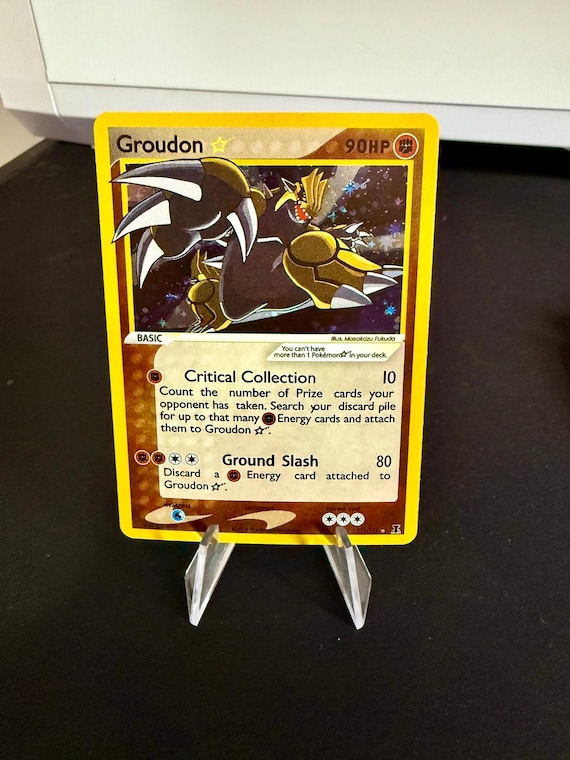 Groudon Gold Star Proxy Orica Pokmon Gx Vstar Vmax Handmade Holo Proxy Card  - Etsy
