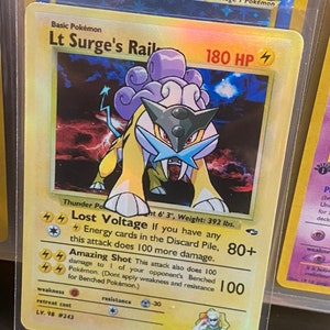 Cartão proxy holo feito à mão do renascimento dos heróis do ginásio rikou do Lt surge