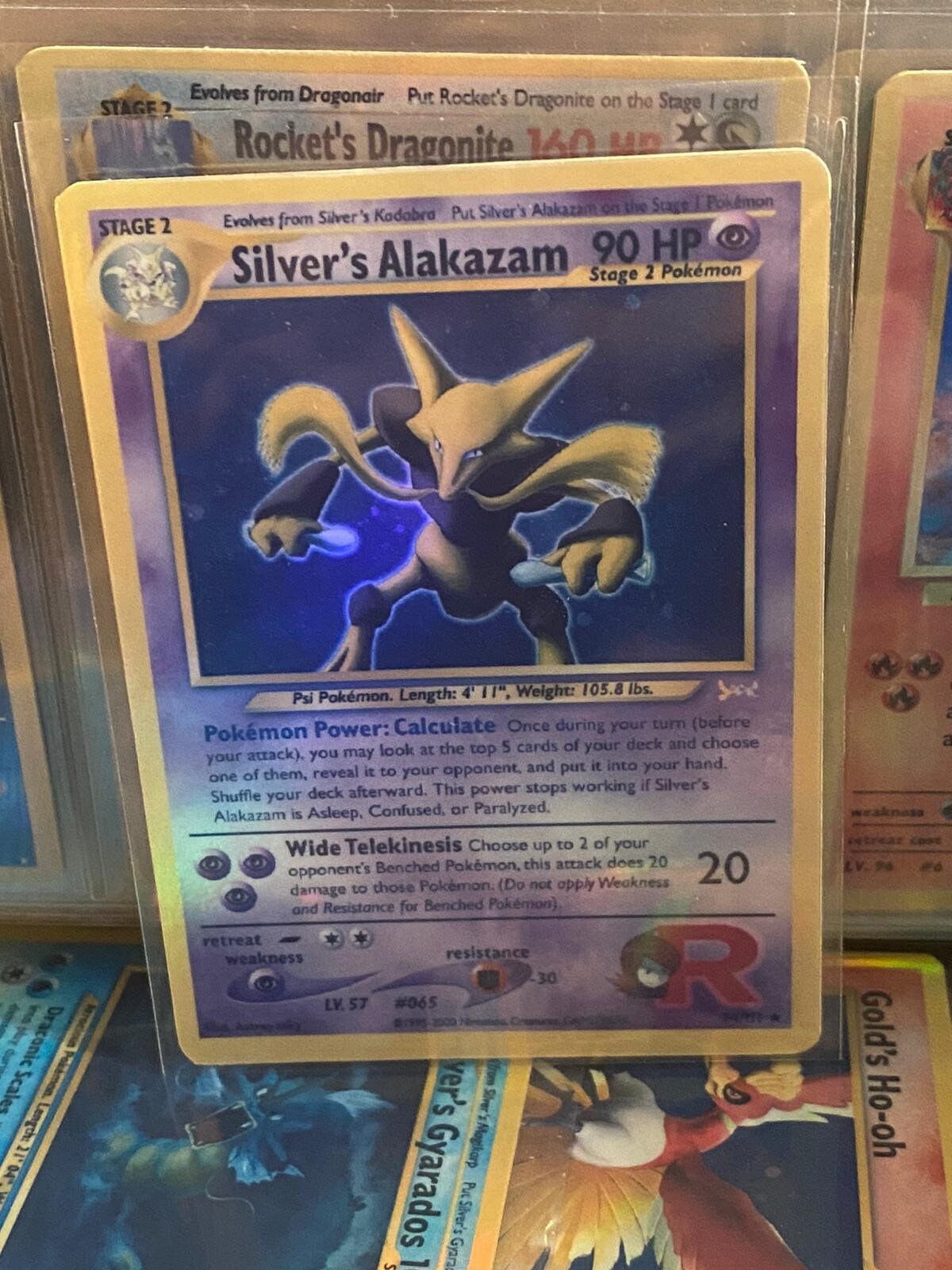 Silver’s alakazam Gym Heroes revival Handmade Holo Proxy Card