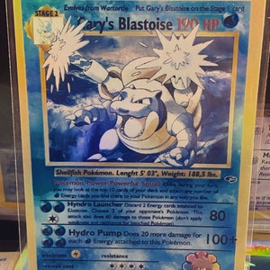 Garys Blastoise Gym Heroes Revival Handgefertigte Holo-Ersatzkarte