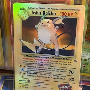 Ashs Raichu Gym Heroes Revival handgemachte Holo-Ersatzkarte