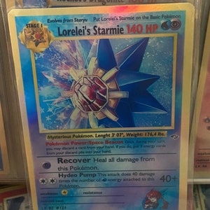 Cartão proxy Holo feito à mão da estrela de Lorelei, Steelix Gym Heroes
