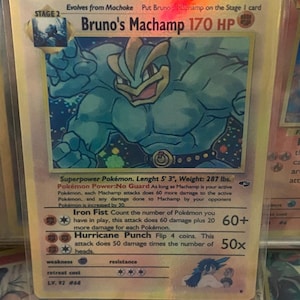 Cartão proxy Holo feito à mão do renascimento dos heróis do ginásio de Bruno