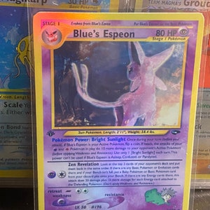 Blue's Espeon Gym Heroes Revival handgemachte Holo-Ersatzkarte