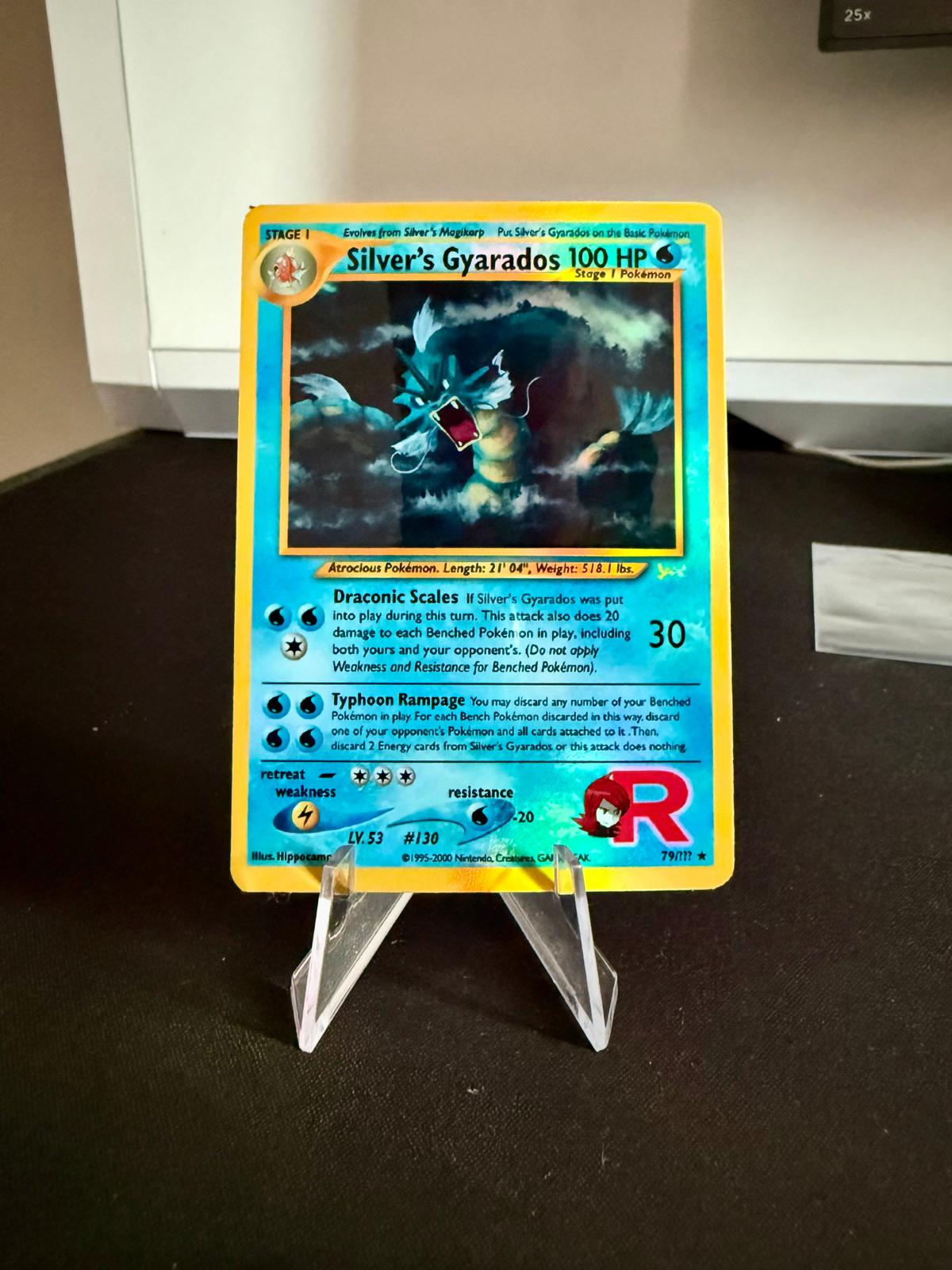 gyarados pokemon card 1995 Pokmon Card: Neo Revelation Shining Rare Holo 65/64 Product DescriptionHOLO Silver's gyarados Gym Heroes revival