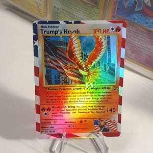 Cartão proxy Holo artesanal do renascimento dos heróis do ginásio de Trump