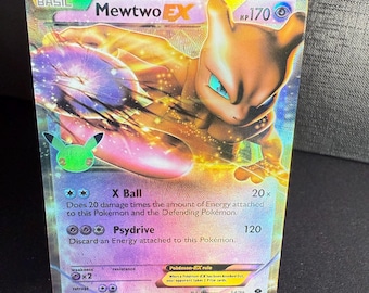 value of mewtwo ex pokemon card Tag Mewtwo & Mew Pokemon Card Holographic Credit Card Holographic Credit  Card Skin – Anime Town Creations main image 0