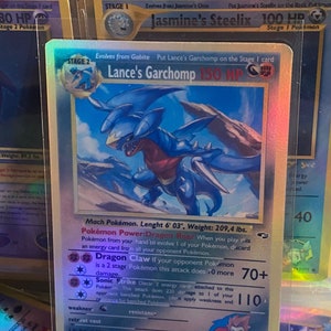 Cartão Proxy Holo feito à mão do Lance's Garchomp Gym Heroes