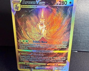 Arceus Vstar Vmax GX High Quality Proxy - Etsy Arceus Vstar Vmax GX High Quality Proxy - Etsy