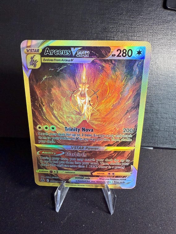 arceus pokemon card v star – Vstar 184/172 – Brilliant Stars – Secret Rare – Gold Holo Colorless Rule 2022 Pokemon Sword & Shield