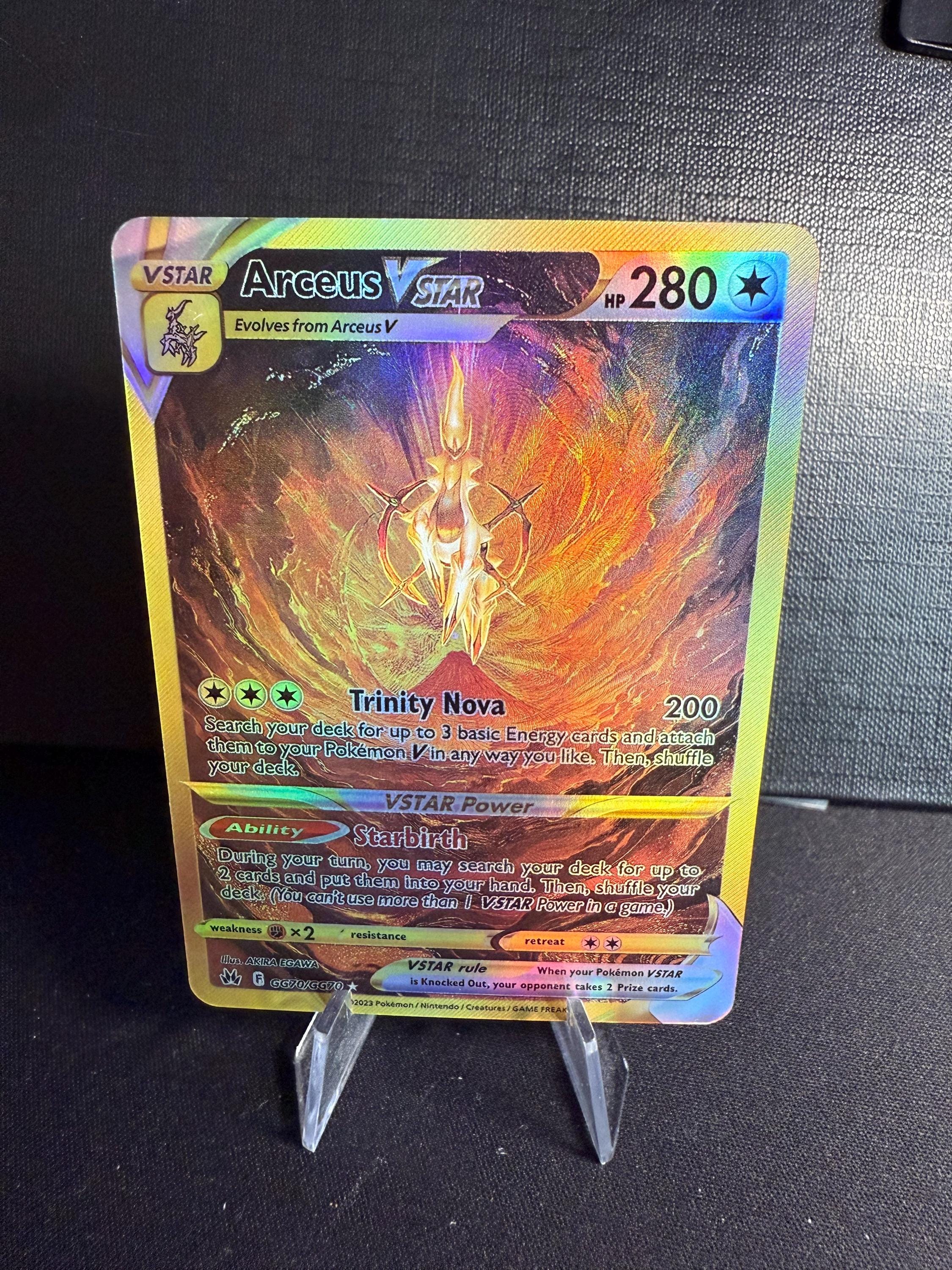 pokemon card arceus vstar rainbow Rainbow Arceus Pokemon Card Credit Card Credit Card Skin – Anime Town  Creations