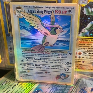 Cartão proxy Holo feito à mão do renascimento dos heróis do ginásio pidgeot brilhante de Koga