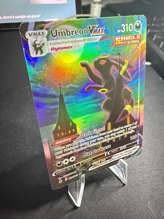 pokemon tcg evolving skies 095 203 umbreon vmax card Preserved in a tamper Fanatics Authentic Umbreon VMAX 2021