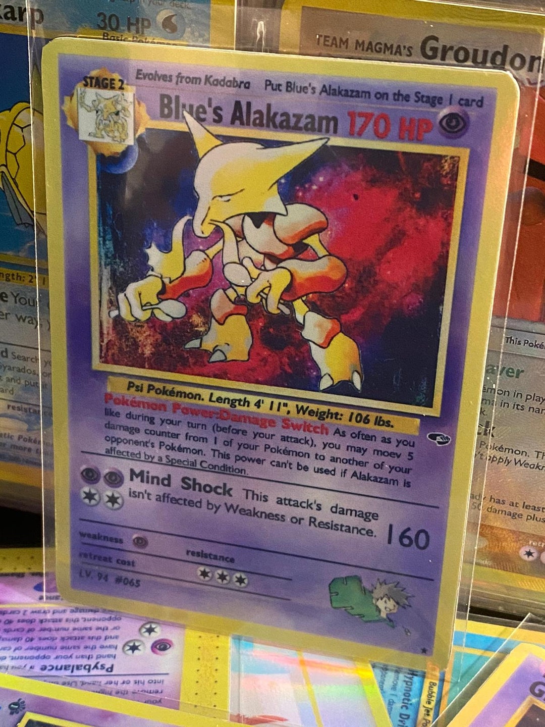 Blue's Alakazam Gym Heroes Revival Handmade Holo Proxy Card - Etsy