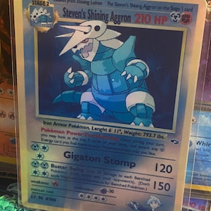 Cartão proxy Holo feito à mão do renascimento dos heróis do ginásio de Steven's Shining Agron