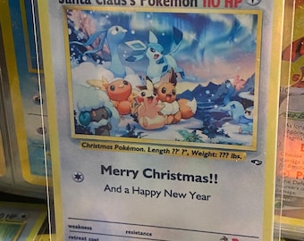 Santa Claus's Pokemon Gym Heroes Revival Handmade Holo Proxy Card - Etsy Santa Claus's Pokemon Gym Heroes Revival Handmade Holo Proxy Card - Etsy