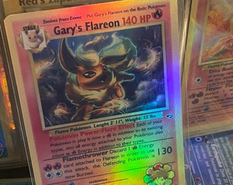 Gary's Flareon Gym Heroes Revival handgefertigte Holo-Proxy-Karte