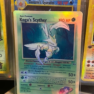 Cartão de Proxy Holo feito à mão do renascimento dos Heróis do Ginásio de Scyther de Koga