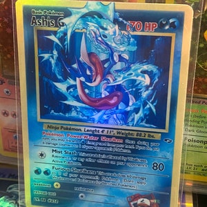 Ashs Greninja Gym Heroes Revival Handgemachte Holo-Proxy-Karte