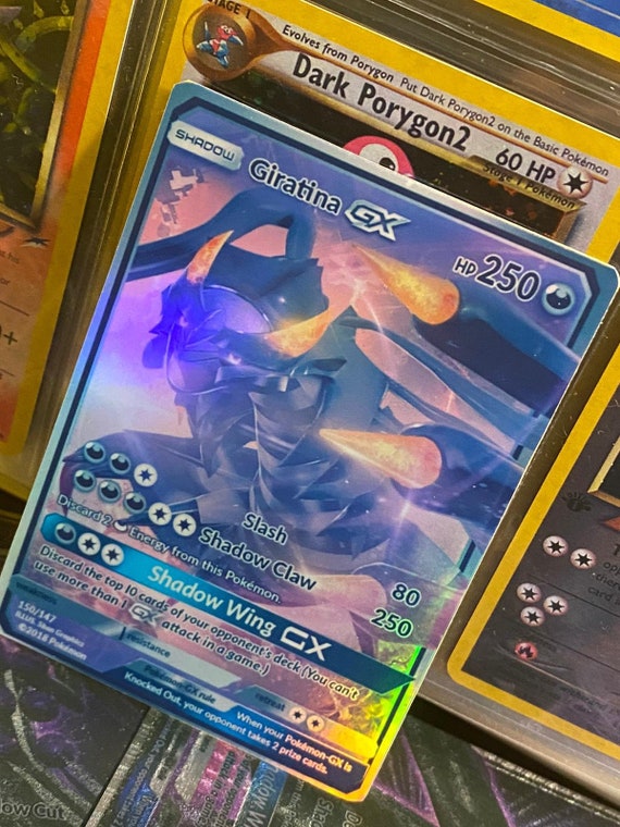 Giratina GX EX M MEGA Pokemon Orica Custom Card Shadow vMax GigantaMax  Dynamax Tag Team V Charizard
