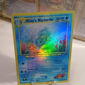 Cartão Proxy Holo feito à mão para os Heróis do Ginásio Wartortle da Misty