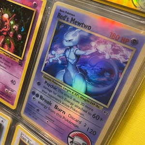 Cartão proxy Holo feito à mão do renascimento dos heróis do ginásio mewtwo de Red