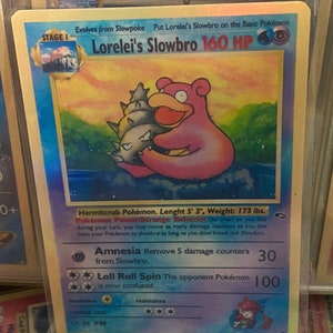Cartão Holo Proxy feito à mão do renascimento dos Heróis do Ginásio do Slowbro da Lorelei