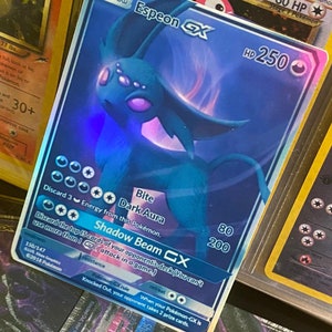 Carta Pokémon Espeon E Deoxys Gx Full Art Jumbo Extra Grande