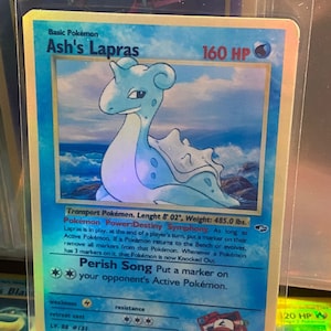 Cartão proxy Holo feito à mão do renascimento dos heróis do ginásio de Ash's lapras