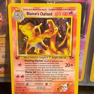 Blaines Charizard Gym Heroes Revival Handgemachte Holo-Proxy-Karte