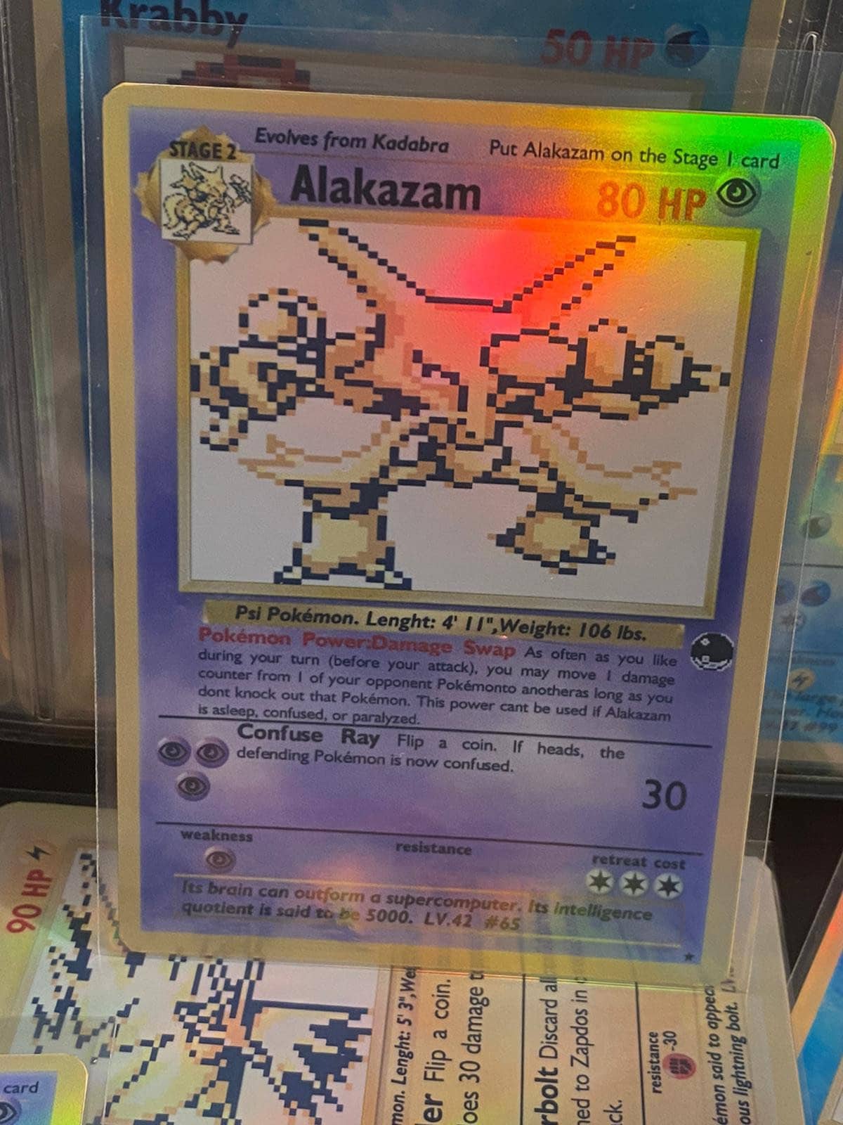 Alakazam Pokemon Card GB Sprite Art Gx Vmax Vstar - Etsy