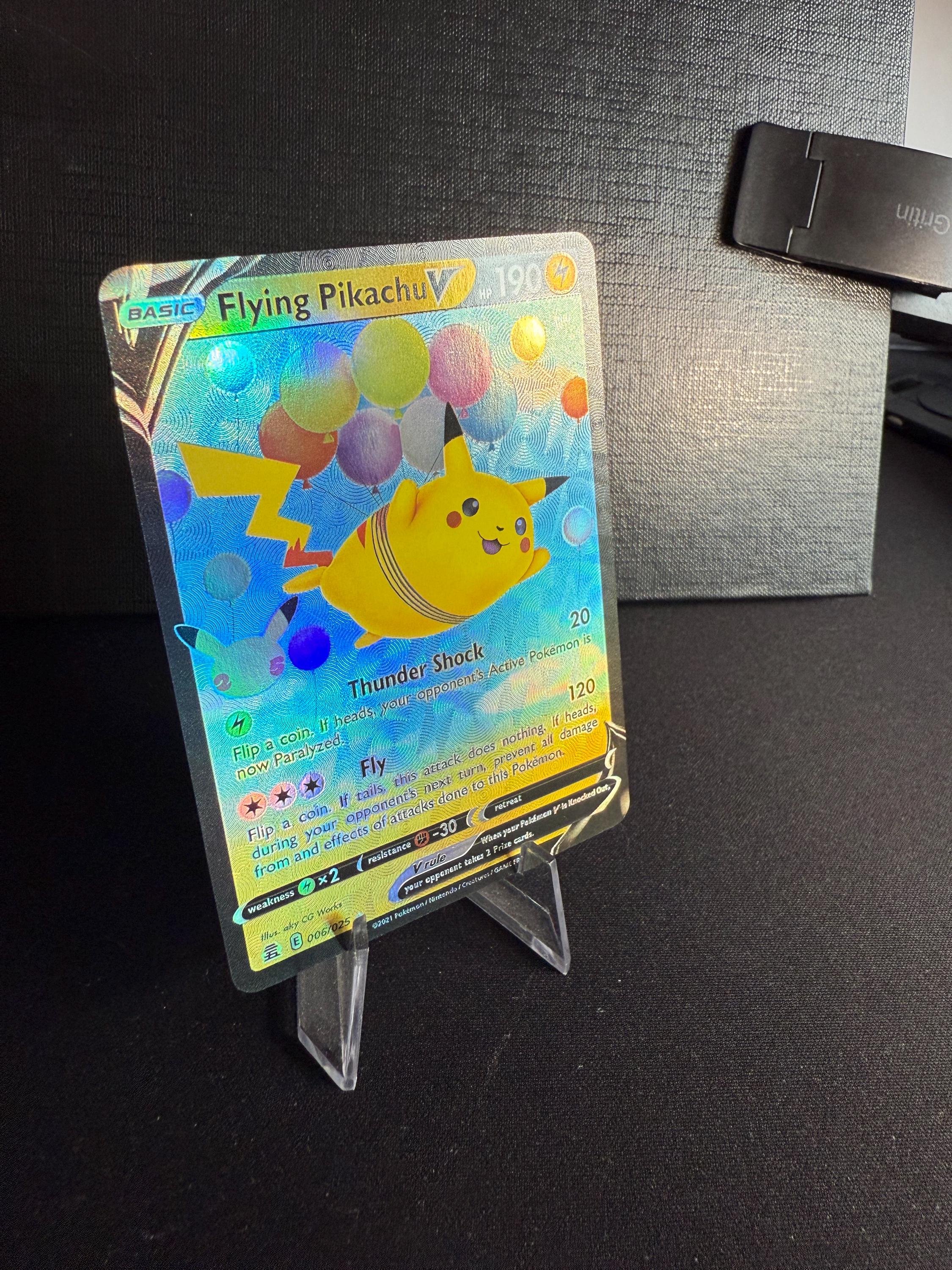 thumbnail image 2 of Pokemon Pikachu VMax TG29 - Black & Gold Holo Full Art Card From Lost Origin Trainer Gallery 2 of 9