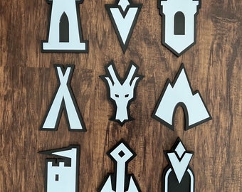 Skyrim Map Markers,Quest,Drache,Höhle,Hafen,Schloss,Zwerg,Daedra, Elder Schriftrollen