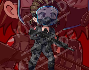 Lupo Chibi Resident Evil vinylsticker