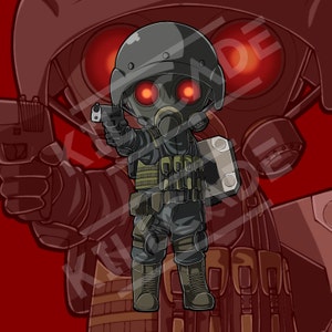 Resident Evil HUNK Chibi Vinyl Sticker
