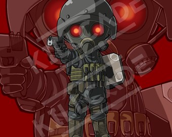 Resident Evil HUNK Chibi Vinyl Sticker