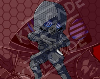 Vector Chibi Resident Evil waterdichte vinylsticker