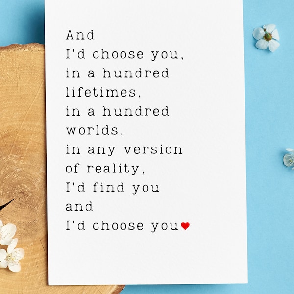 Tarjeta de amor romántica / Aniversario, Día de San Valentín, Cumpleaños