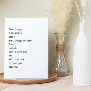 Humor Romantic|Love Card for Him|Her, Valentine's Day|Anniversary|Birthday|Just Because|Thinking of YouGreeting Card, Continue Loving You