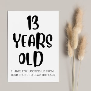 面白い13歳の誕生日のグリーティングカード、面白い13歳の誕生日のグリーティングカード、面白い13歳の誕生日のギフト