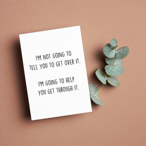 Tarjeta de divorcio/ruptura para él/ella, edificante/motivación/apoyo/ánimo, tarjeta de felicitación de 5x7, voy a ayudarte a superarlo.