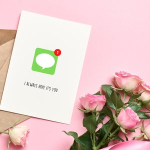 Jolie carte interurbaine, cadeau d'anniversaire pour conjoint| Petite amie| Petit ami, notification par téléphone, carte de voeux 5 x 7, J'espère toujours que c'est vous