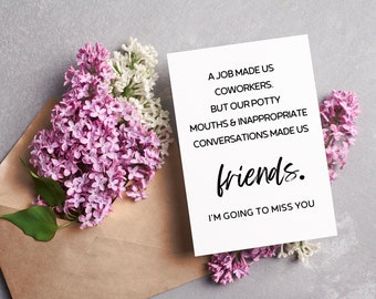 Funny Retirement|Farewell|Goodbye|New Job|Miss You Greeting Card For Coworkers|Boss|Colleague