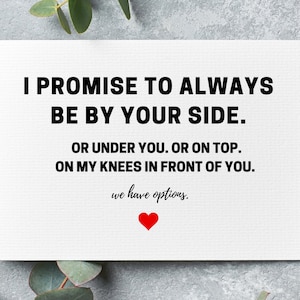 Amour| Carte de voeux romantique, Mariage humoristique amusant| Anniversaire| Anniversaire| Carte de Saint-Valentin pour petit ami | Petite amie| Épouse | Mari