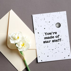 Carte d'assistance pour tous| Lui|Elle, Encouragements| Cadeau édifiant, Aide à la FIV, Carte de voeux vierge 5 x 7, Vous êtes fait comme une star